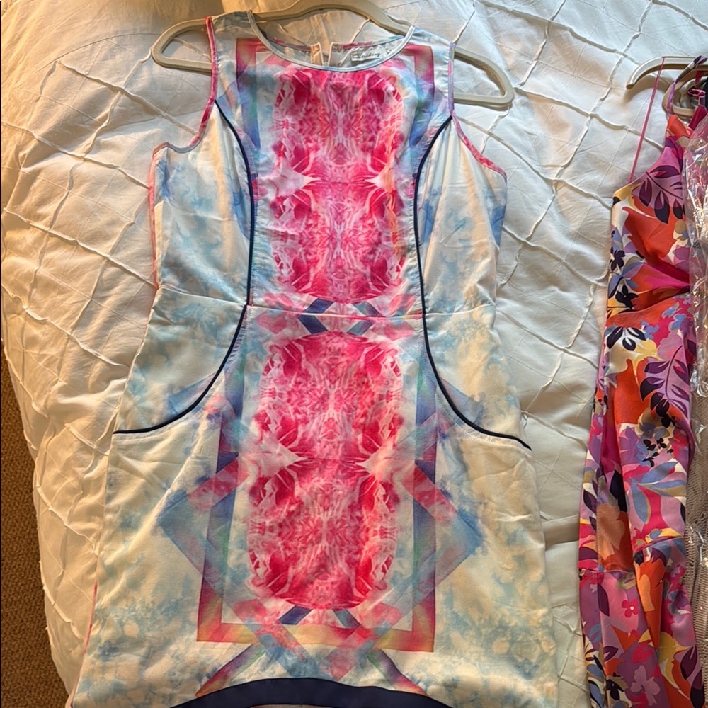 Colorful Abstract Print Australian Mini Dress